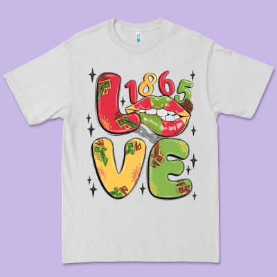 Love Juneteenth Lips Premium Tee Designed By Maliassmallbusiness