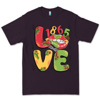 Plum love juneteenth lips Premium Tee - MaliasSmallBusiness