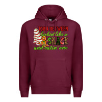Burgundy Torn between lookin' like a snack and eatin' one Premium Hoodie - RanaPortraitStore