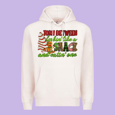 Torn Between Lookin' Like A Snack And Eatin' One Premium Hoodie Designed By Ranaportraitstore