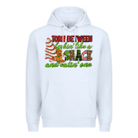 White Torn between lookin' like a snack and eatin' one Premium Hoodie - RanaPortraitStore