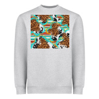 Heather Grey serape cowhide and leopard with glitter Heavyweight Sweatshirt - TumblerDesignByShophia