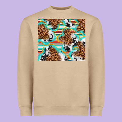 Serape Cowhide And Leopard With Glitter Heavyweight Sweatshirt Designed By Tumblerdesignbyshophia