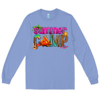 Colony Blue summer camp Long Sleeve Tee - NancyCooperArtShop