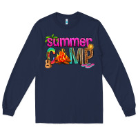 Navy summer camp Long Sleeve Tee - NancyCooperArtShop