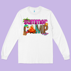 Summer Camp Long Sleeve Tee Designed By Nancycooperartshop