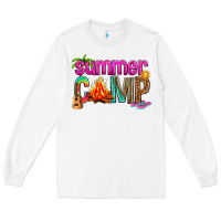 White summer camp Long Sleeve Tee - NancyCooperArtShop