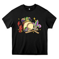 Black mardi gras baseball Heavy Core Tee - MaliasSmallBusiness