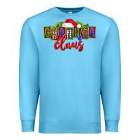 Ocean Blue Christmas Grandpa Claus Premium Sweatshirt - FaDigitalArtStudio