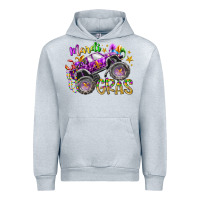 Heather Grey mardi gras monster truck Urban Hoodie - RacoonDesign