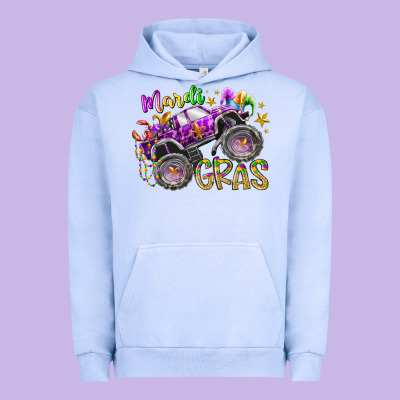 Mardi Gras Monster Truck Urban Hoodie Designed By Racoondesign