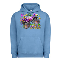 Pigment Pebble Blue mardi gras monster truck Urban Hoodie - RacoonDesign