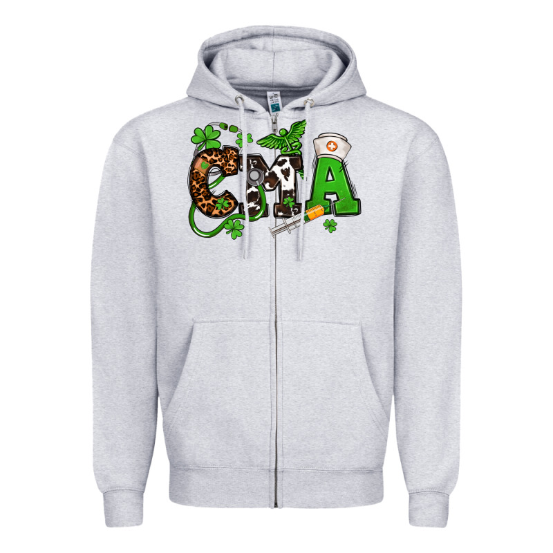 St. Patrick's Day Cma Zipper Hoodie by OliviaCreatesArt | Teevron