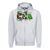 Heather Grey St. Patrick's Day CMA Zipper Hoodie - OliviaCreatesArt
