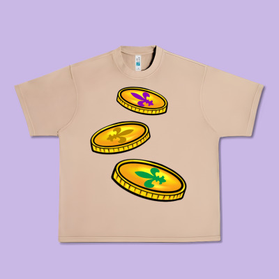 Louisiana Coins Urban Heavy Tee Designed By Barkaloodesign