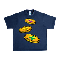 Navy louisiana coins Urban Heavy Tee - BarkalooDesign