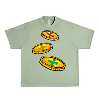 Oil Green louisiana coins Urban Heavy Tee - BarkalooDesign