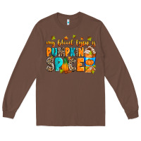 Chestnut My blood type is pumpkin spice Long Sleeve Tee - RanaPortraitStore