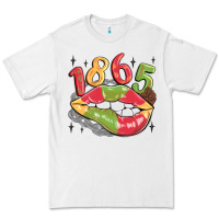 White 1865 juneteenth lips Premium Tee - MaliasSmallBusiness