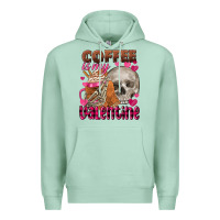 Seafoam Coffee is my Valentine skull Premium Hoodie - FaDigitalArtStudio