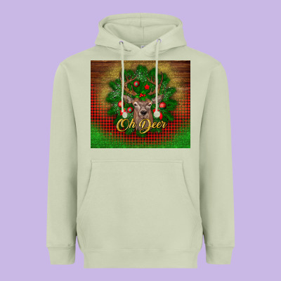 Oh Deer Heavyweight Hoodie Designed By Bundleandbundleshop