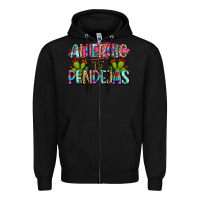 Black Allergic to pendejas mexico Zipper Hoodie - FaDigitalArtStudio