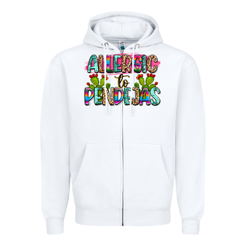 Allergic To Pendejas Mexico Zipper Hoodie by FaDigitalArtStudio | Teevron