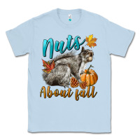Dusty Blue Nuts About Fall Squirrel Classic Tee - LillyAllenDesigns