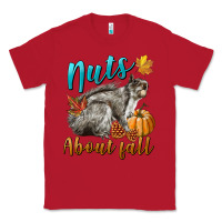 Red Nuts About Fall Squirrel Classic Tee - LillyAllenDesigns
