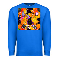True Royal halloween cat and witch seamless pattern Premium Sweatshirt - BundleAndBundleShop