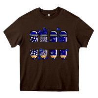 Chocolate Brown valentine's day school pencils navy blue Heavy Core Tee - MaliasSmallBusiness