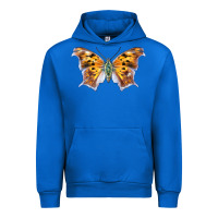 Cobalt Question Mark Butterfly Urban Hoodie - LillyAllenDesigns