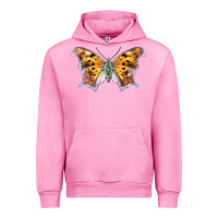 Fuchsia Pink Question Mark Butterfly Urban Hoodie - LillyAllenDesigns