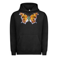 Pigment Black Question Mark Butterfly Urban Hoodie - LillyAllenDesigns