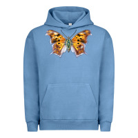 Pigment Pebble Blue Question Mark Butterfly Urban Hoodie - LillyAllenDesigns