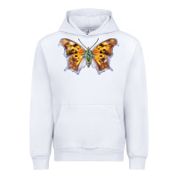 White Question Mark Butterfly Urban Hoodie - LillyAllenDesigns