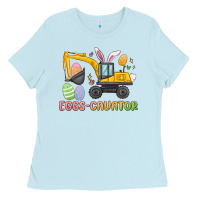 Baby Blue eggs cavator easter Ladies Tee - MaliasSmallBusiness