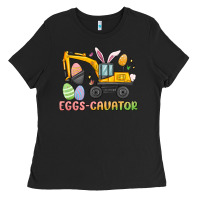 Black eggs cavator easter Ladies Tee - MaliasSmallBusiness