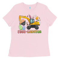 Bubblegum Pink eggs cavator easter Ladies Tee - MaliasSmallBusiness