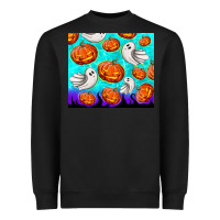 Black halloween pumpkins with ghosts Heavyweight Sweatshirt - TumblerDesignByShophia