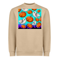 Mushroom halloween pumpkins with ghosts Heavyweight Sweatshirt - TumblerDesignByShophia