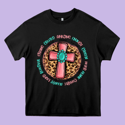 Love Myself Cross Heavy Core Tee Designed By Maliassmallbusiness
