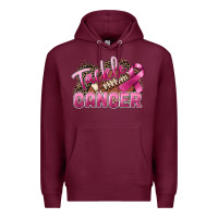 Burgundy Tackle cancer Football Premium Hoodie - FaDigitalArtStudio