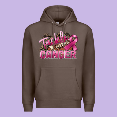 Tackle Cancer Football Premium Hoodie Designed By Fadigitalartstudio