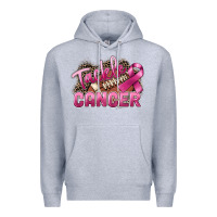 Heather Grey Tackle cancer Football Premium Hoodie - FaDigitalArtStudio