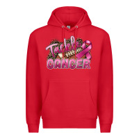 Red Tackle cancer Football Premium Hoodie - FaDigitalArtStudio