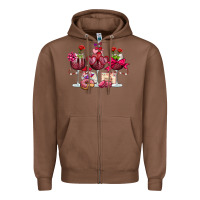 Chestnut valentine's day wine glasses Zipper Hoodie - OliviaCreatesArt
