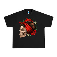 Black bandana and roses skull Urban Heavy Tee - Jasminsmagicworld