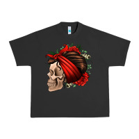 Pigment Black bandana and roses skull Urban Heavy Tee - Jasminsmagicworld