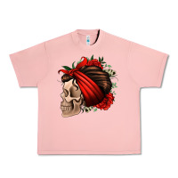 Salmon bandana and roses skull Urban Heavy Tee - Jasminsmagicworld